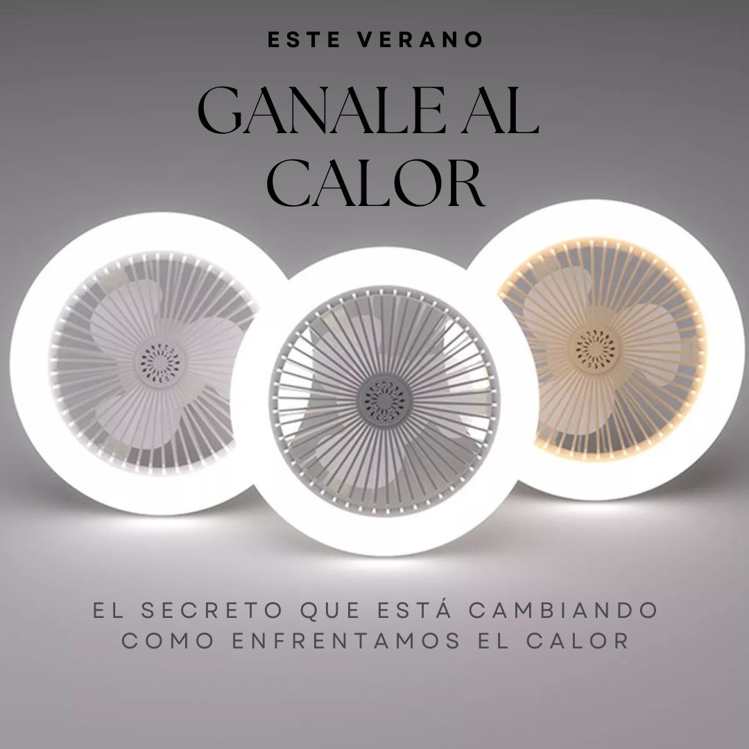 FanLight ® 3 en 1 / Ventilador, ampolleta y aromatizador portatil